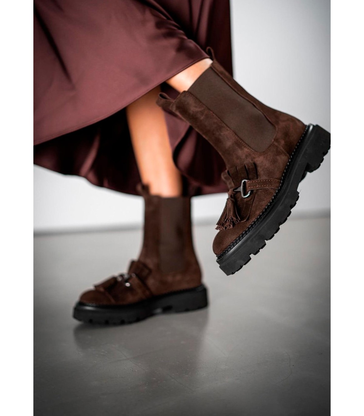 botines JACY,  color burdeos oscuro - kennel-schmenger