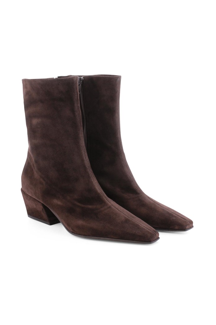 botines Nyla de piel de ante marrón oscuro - kennel-schmenger