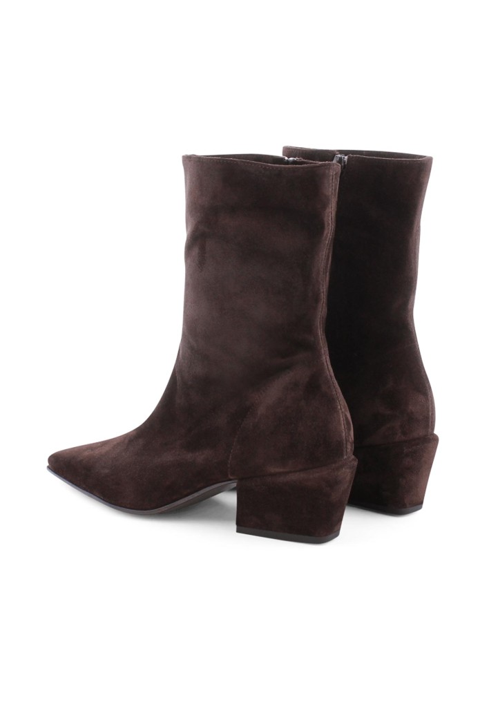 botines Nyla de piel de ante marrón oscuro - kennel-schmenger