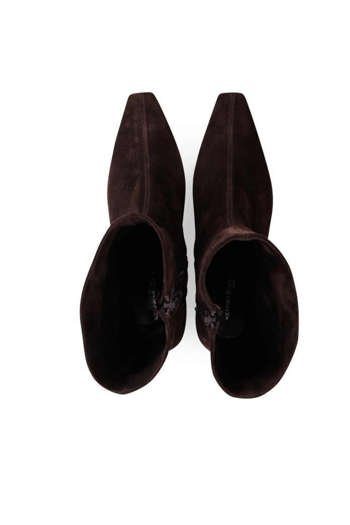 botines Nyla de piel de ante marrón oscuro - kennel-schmenger