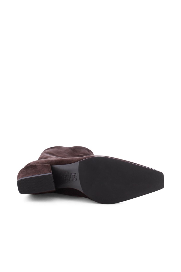 botines Nyla de piel de ante marrón oscuro - kennel-schmenger
