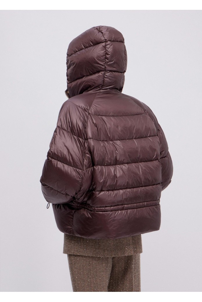 CHAQUETA DE PLUMAS CAPA CON LOGOTIPO DE JOYA - ermanno firenze