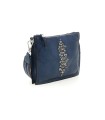 Bolso Afrodite en piel azul con tachuelas - Campomaggi