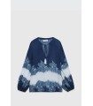 PRINTED SATIN BLOUSE - Ermanno Firenze