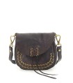 Dalia Cross-body bag in woven brown leather - Campomaggi