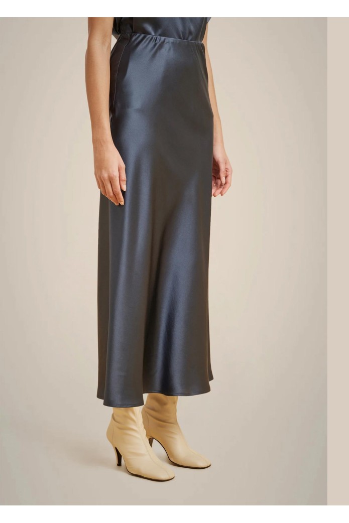 100% SILK SATIN SKIRT - Liviana Conti