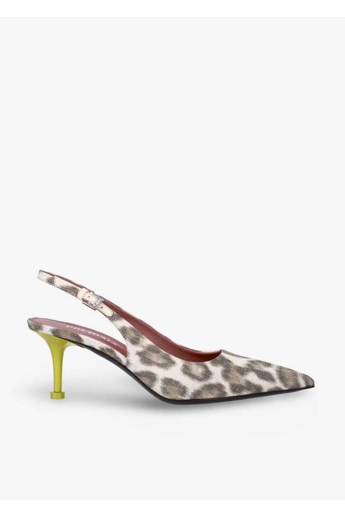 Chanel en Lienzo Animalier con Tacco Lima-PREMIATA