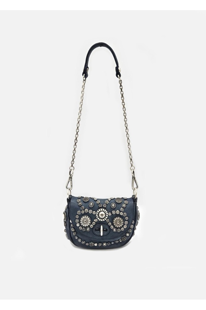 Bolso diamante de piel azul - Campomaggi