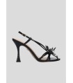 SandaliaTulipa Heel Sandals 95 con flor de piel - Lola Cruz