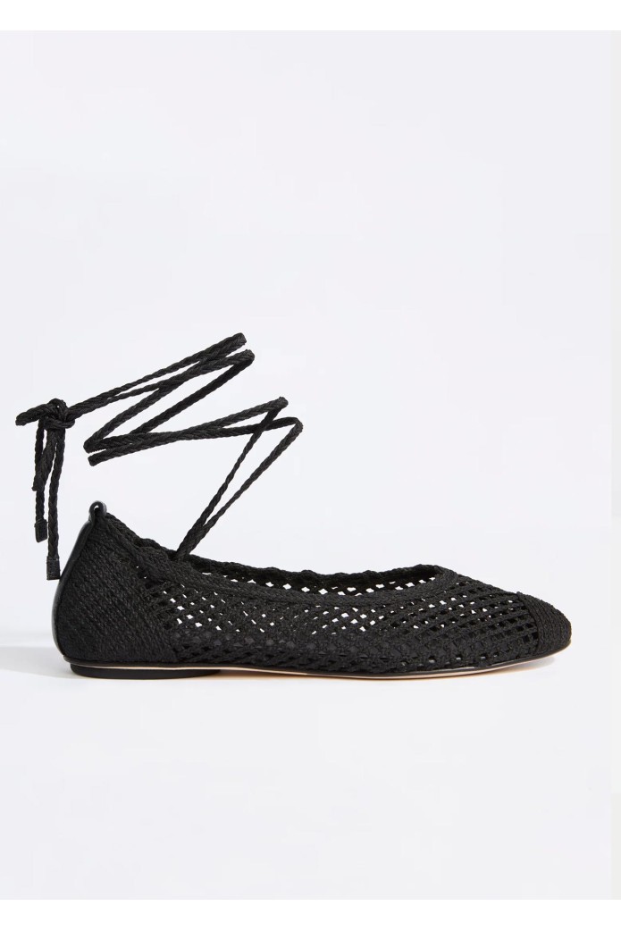 Bailarinas macrame ballet flat - Liviana Conti
