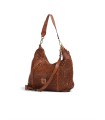 Bolso de hobo cuero de vaca graneado cognac - Campomaggi